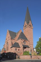 Neo-Gothic Oranier Memorial Church in Biebrich