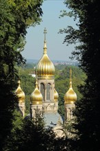 Church towers with golden domes