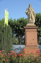 Germania figure in Eltville on the square of Montrichard