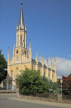Neo-Gothic Protestant Church of St. John in Erbach in the Rheingau