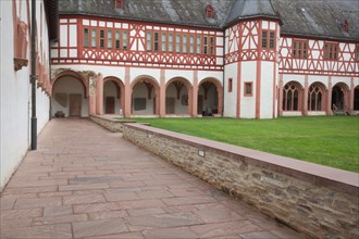 Inner courtyard with cloister at UNESCO Eberbach Monastery