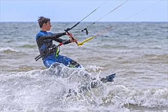 Young kiteboarder