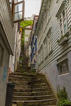 Stairway in the old town of Bergen