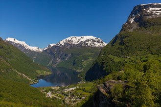 View from the lookout point over Geiranger