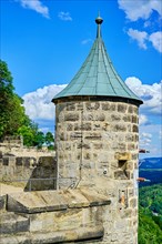 Watchtower and fortress walls Koenigstein Fortress