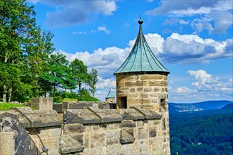 Watchtower and fortress walls Koenigstein Fortress