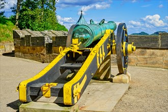 Historical cannon on the parapet