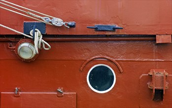 Ship's side of the Gera with porthole