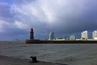 Incoming bad weather front in Bremerhaven