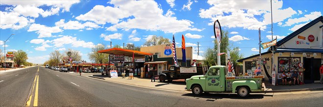 Western town in Seligman on historic Route 66 in the Wild West. Seligman