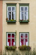 House facade with windows