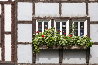 Window in a half-timbered house