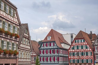 Half-timbered houses on the market square in Calw