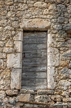 Door to a traditional stone house in the Cevennes National Park.Tarn et Garonne