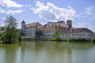 View over pond to castle