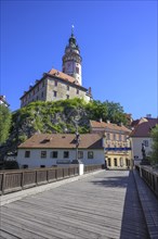 View of the castle with the Zamecka vez tower from the Lazbnicky Bridge