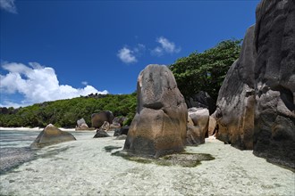 Granite rocks on the beach of the Seyvhellen