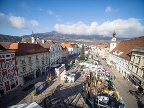 Christmas market at the main square of Leoben