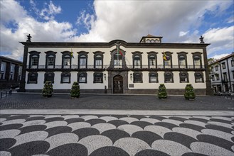 Largo do Municipio Square with mosaic floor and Camara Municipal de Funchal Town Hall