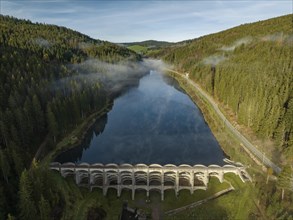 The Linachtalsperre near Voehrenbach in the Black Forest