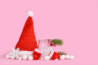 Christmas decoration with santa hat