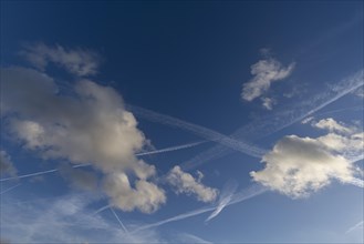 Contrails above the clouds