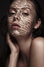 Portrait of woman with creative makeup