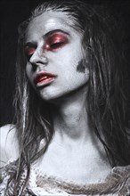 Girl in the form of zombies