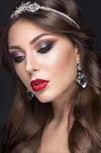 Beautiful woman with arabic make-up