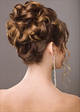 Portrait of a beautiful woman in the image of the bride