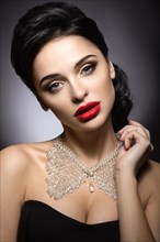 Beautiful woman with evening make-up