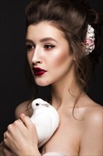 Beautiful girl with classic make-up