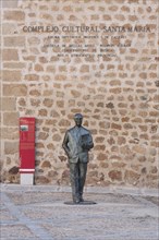 Sculpture and monument to musician Manuel Garcia Matos 1912-1974