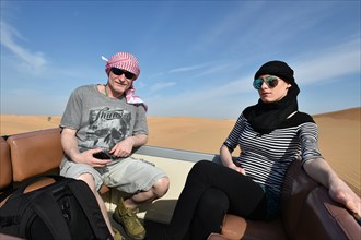 Desert Safari with Landrover in the Sand Desert of Dubai