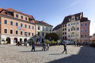 Main market in the historic old town of Bautzen