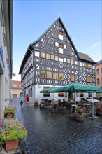 Half-timbered house and restaurant
