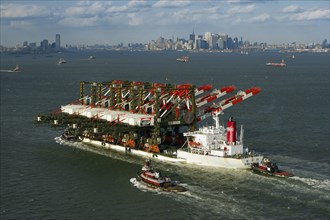 Supermax Cranes Arriving in New York Harbor from China