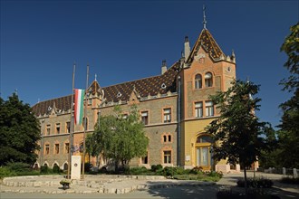 Art Nouveau Town Hall with Hungarian National Flag