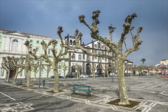5 th of October square in the historic town of Ponta Delgada