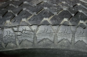 Cracked and Rotting Rubber Tire