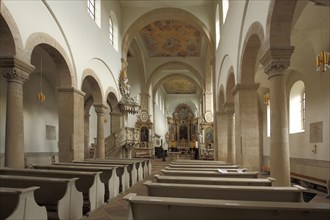 Interior view of the church from the monastery in Huysburg