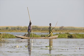 Fishermen in canoe