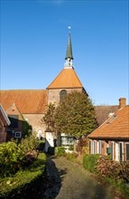 Protestant church In the old historic centre of Rysum