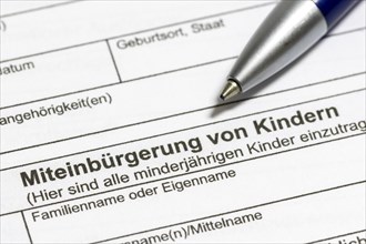 Application for the co-naturalisation of children