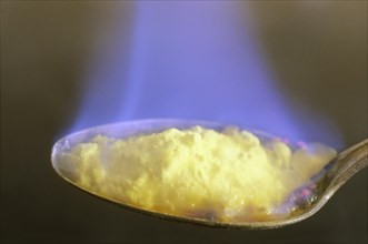 Burning Sulfur to Create Sulfur Dioxide Gas