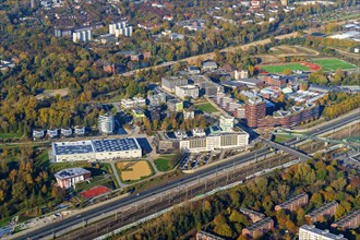 Aerial view of the Neue Mitte Wilhelmsburg