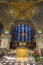 Splendid interior in the Unesco world heritage site the Aachen cathedral