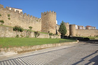 Historic city fortification Murallas built 12th century in Plasencia
