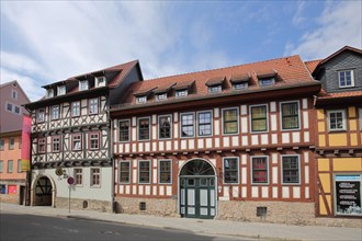 House half-timbered houses Rautenkranz and city library