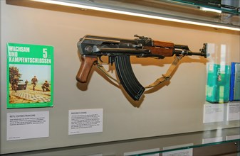 Historical weapon of GDR border guards submachine gun KMS-72